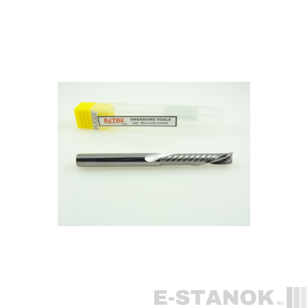 Однозаходная фреза стружка вниз DJTOL A: диам. 6 мм, реж. длина 32 мм