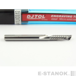 Однозаходная фреза стружка вниз DJTOL AA: диам. 3.175 мм, реж. длина 12 мм