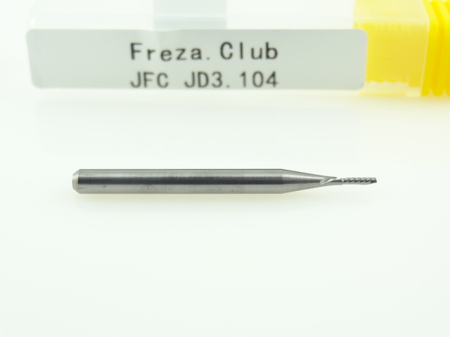 Однозаходная фреза стружка вниз JFC: диам. 1 мм, хвост. 3.175 мм, реж. длина 4 мм