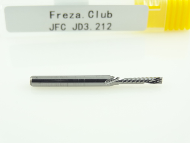 Однозаходная фреза стружка вниз JFC: диам. 2 мм, хвост. 3.175 мм, реж. длина 12 мм