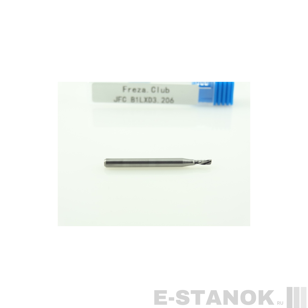 Однозаходная фреза стружка вниз JFC: диам. 2 мм, хвост. 3.175 мм, реж. длина 6 мм