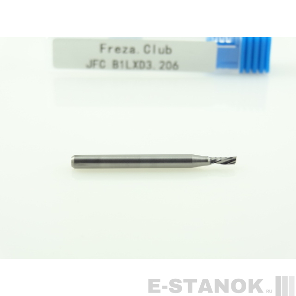 Однозаходная фреза стружка вниз JFC: диам. 2 мм, хвост. 3.175 мм, реж. длина 6 мм