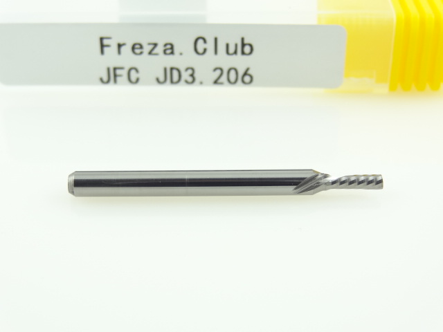 Однозаходная фреза стружка вниз JFC: диам. 2 мм, хвост. 3.175 мм, реж. длина 6 мм