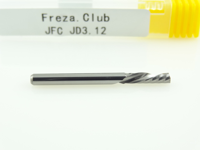 Однозаходная фреза стружка вниз JFC: диам. 3.175 мм, реж. длина 12 мм