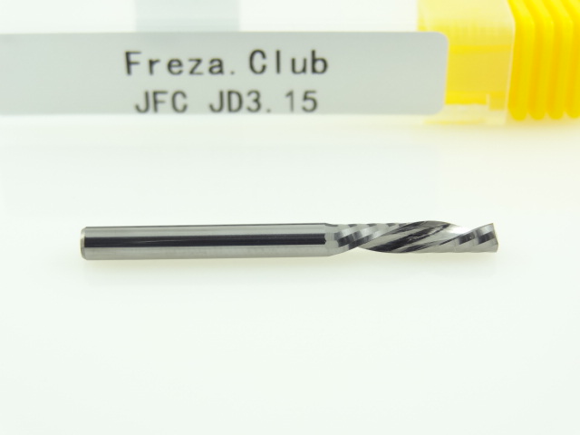 Однозаходная фреза стружка вниз JFC: диам. 3.175 мм, реж. длина 15 мм