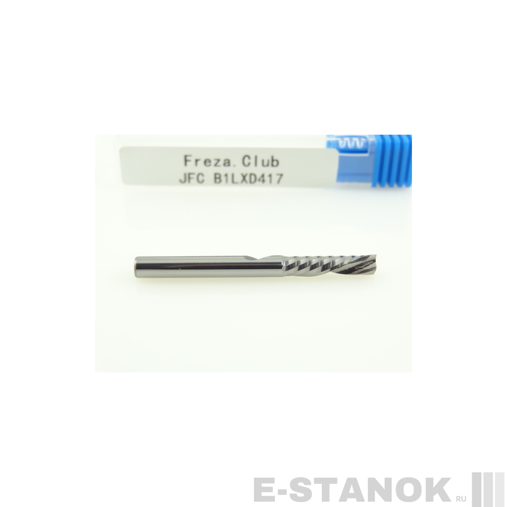 Однозаходная фреза стружка вниз JFC: диам. 4 мм, реж. длина 17 мм