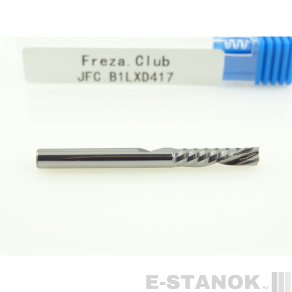 Однозаходная фреза стружка вниз JFC: диам. 4 мм, реж. длина 17 мм