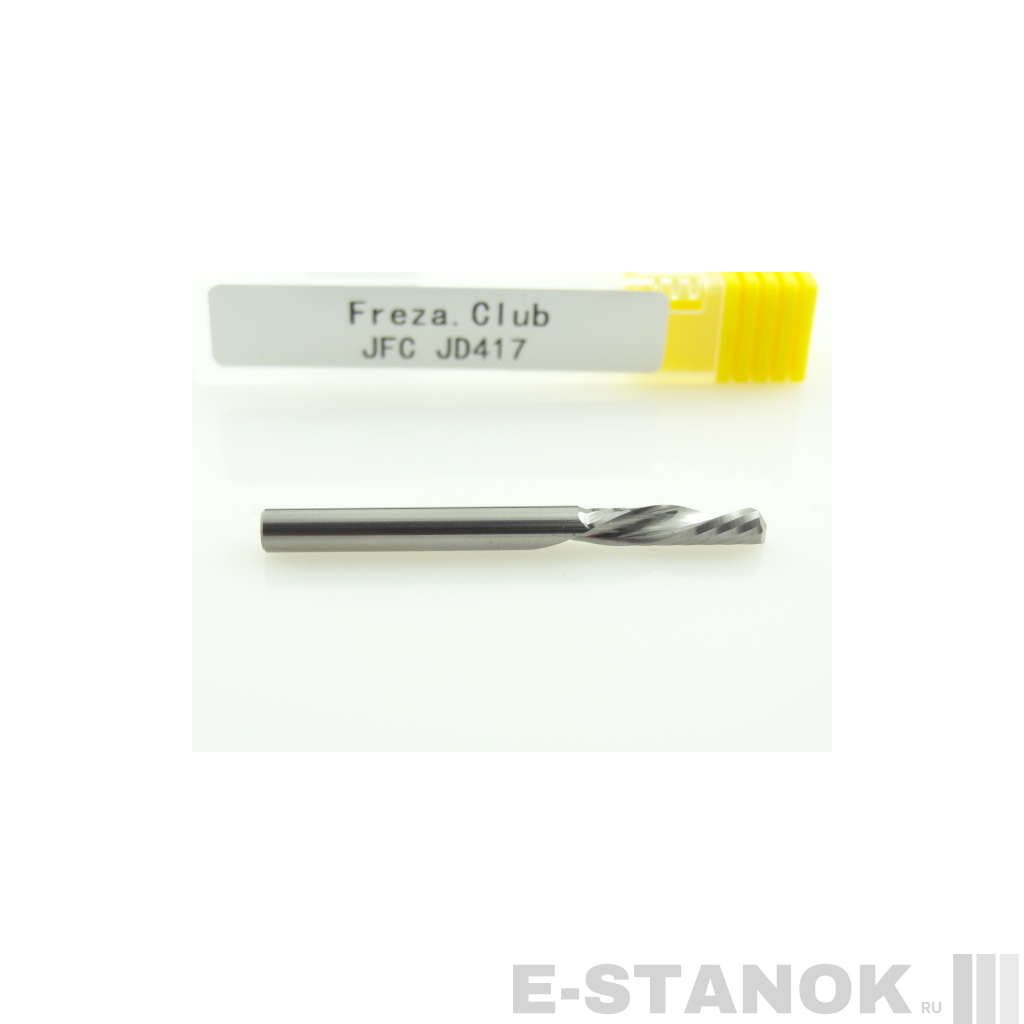Однозаходная фреза стружка вниз JFC: диам. 4 мм, реж. длина 17 мм