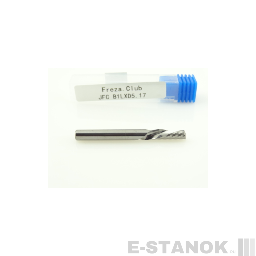 Однозаходная фреза стружка вниз JFC: диам. 5 мм, реж. длина 17 мм