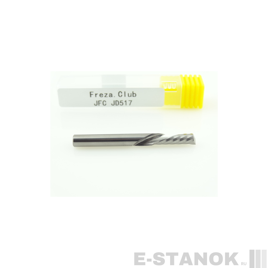 Однозаходная фреза стружка вниз JFC: диам. 5 мм, реж. длина 17 мм