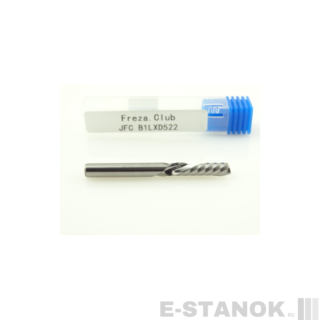 Однозаходная фреза стружка вниз JFC: диам. 5 мм, реж. длина 22 мм