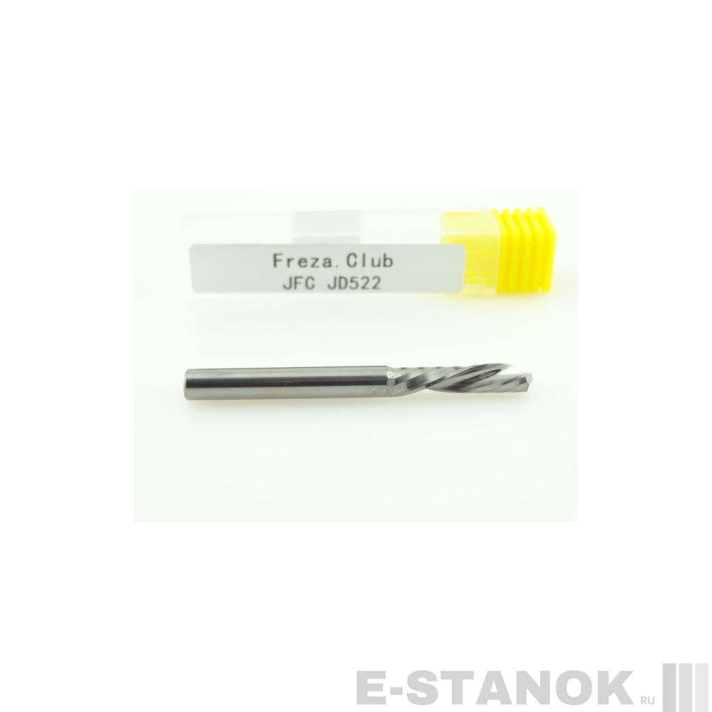 Однозаходная фреза стружка вниз JFC: диам. 5 мм, реж. длина 22 мм