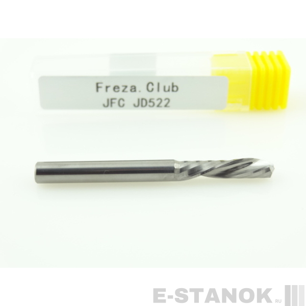 Однозаходная фреза стружка вниз JFC: диам. 5 мм, реж. длина 22 мм