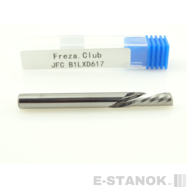 Однозаходная фреза стружка вниз JFC: диам. 6 мм, реж. длина 17 мм
