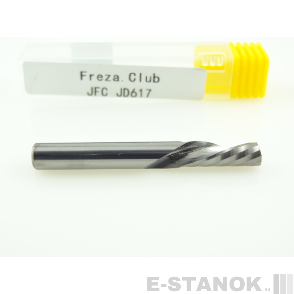 Однозаходная фреза стружка вниз JFC: диам. 6 мм, реж. длина 17 мм
