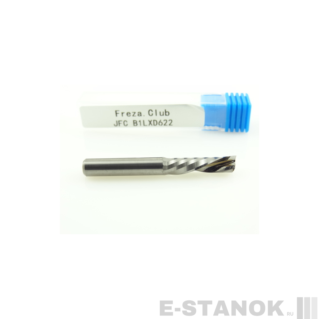 Однозаходная фреза стружка вниз JFC: диам. 6 мм, реж. длина 22 мм