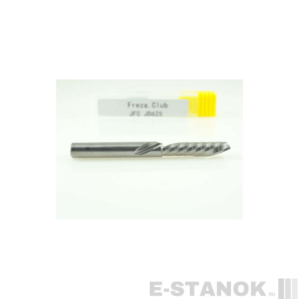 Однозаходная фреза стружка вниз JFC: диам. 6 мм, реж. длина 25 мм