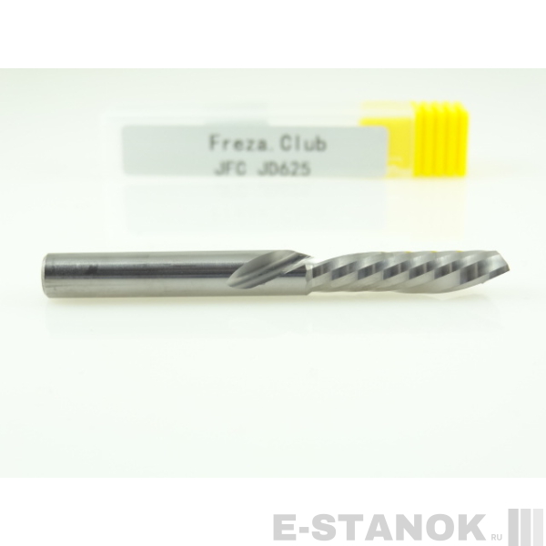 Однозаходная фреза стружка вниз JFC: диам. 6 мм, реж. длина 25 мм