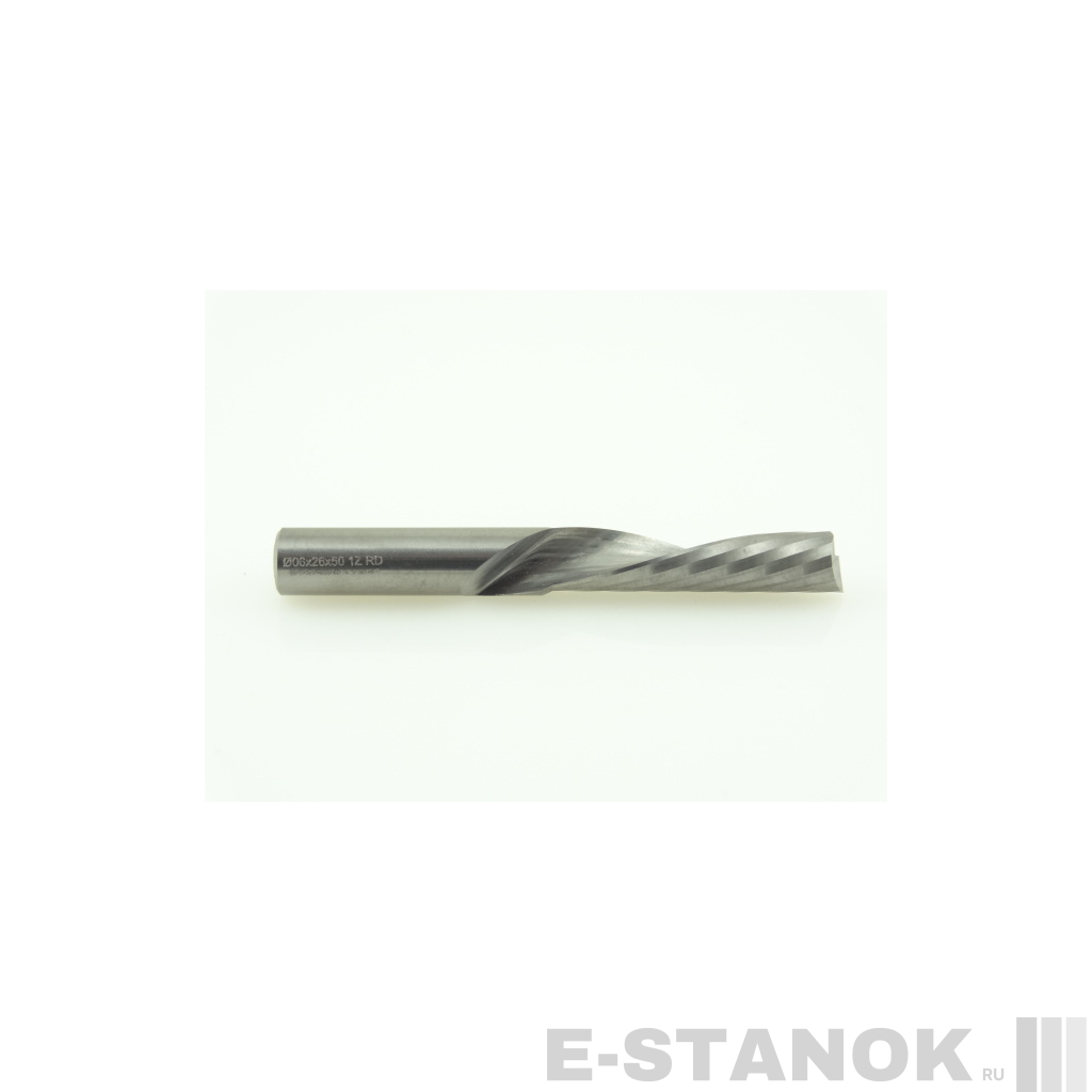 Однозаходная фреза стружка вниз SD: диам. 6 мм, реж. длина 26 мм