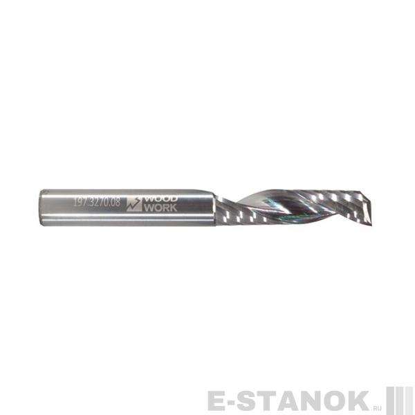 Однозаходная фреза WoodWork по дереву: диам. 6 мм, раб. длина 17 мм