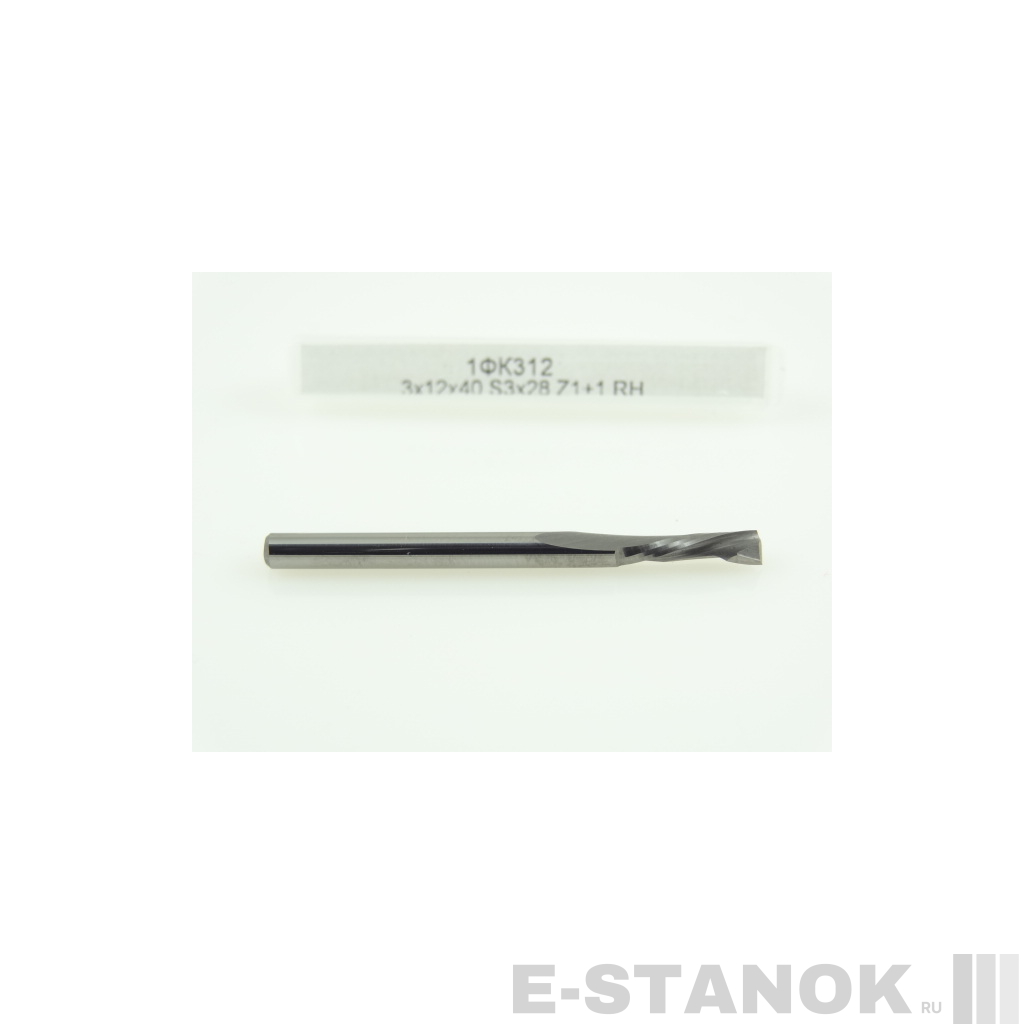 Однозаходная компрессионная фреза Альма: диам. 3 мм, реж. длина 12 мм