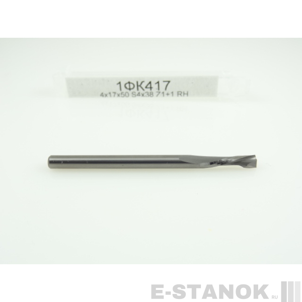 Однозаходная компрессионная фреза Альма: диам. 4 мм, реж. длина 17 мм