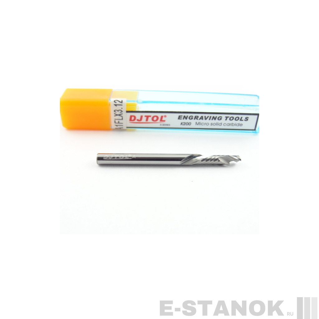 Однозаходная компрессионная фреза DJTOL A: диам. 3.175 мм, реж. длина 12 мм