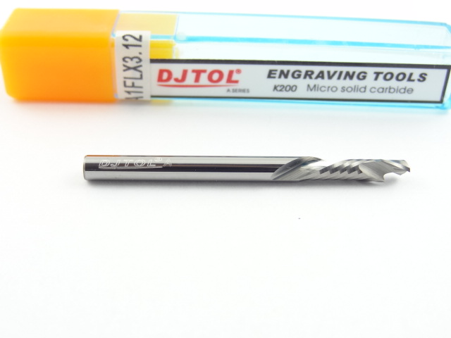 Однозаходная компрессионная фреза DJTOL A: диам. 3.175 мм, реж. длина 12 мм