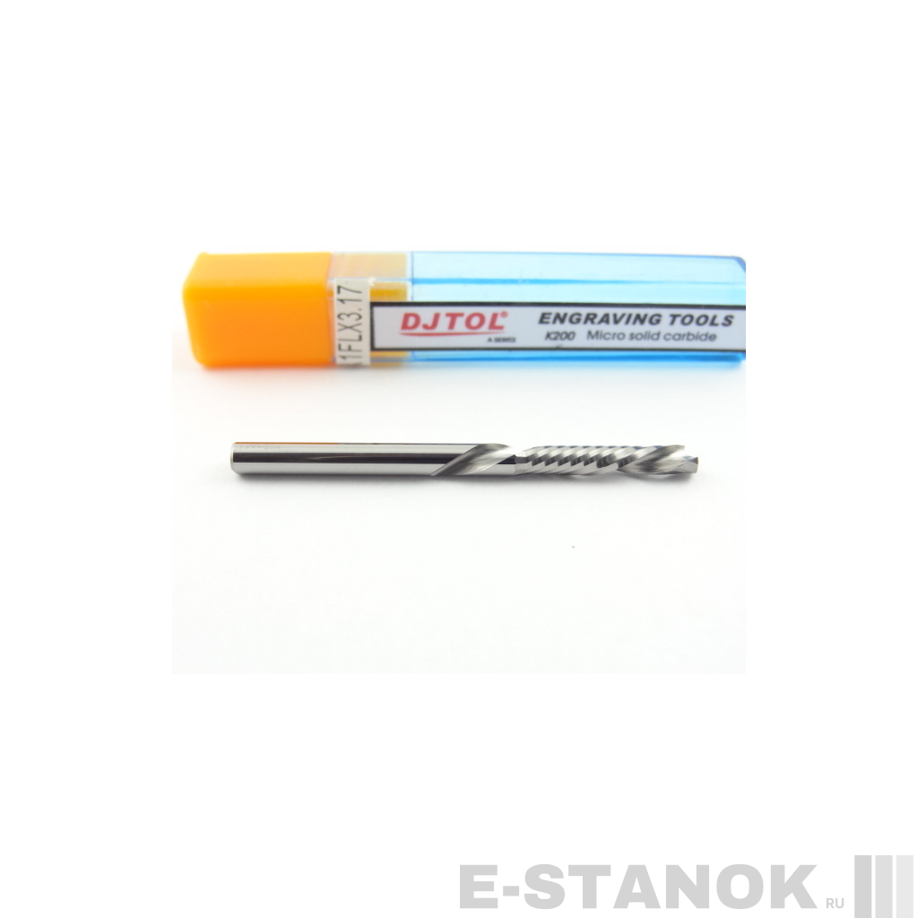 Однозаходная компрессионная фреза DJTOL A: диам. 3.175 мм, реж. длина 17 мм