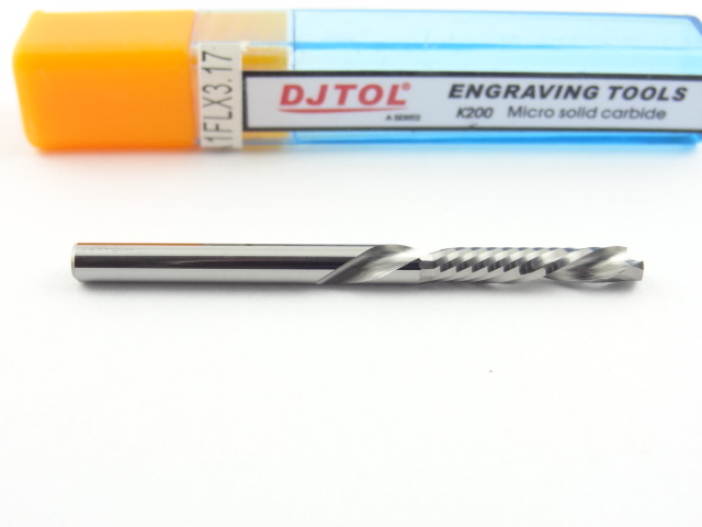 Однозаходная компрессионная фреза DJTOL A: диам. 3.175 мм, реж. длина 17 мм