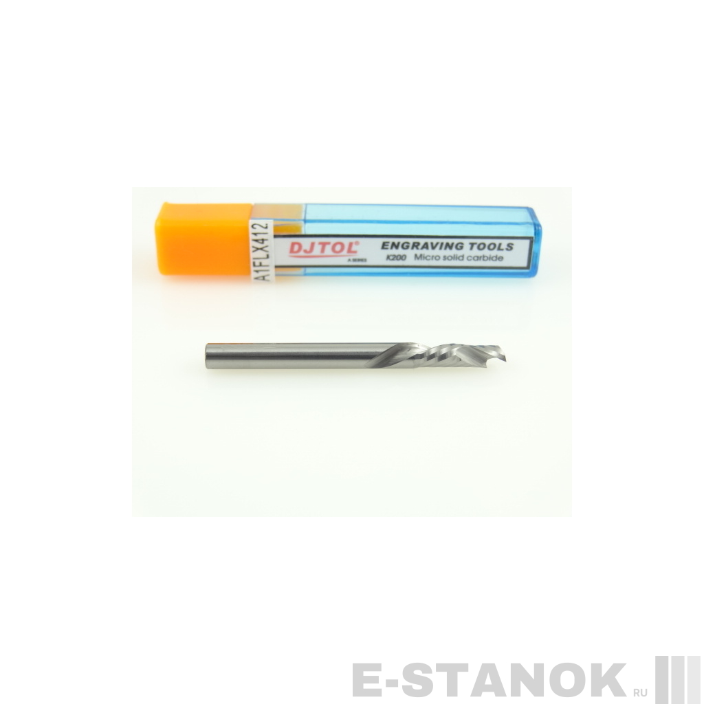 Однозаходная компрессионная фреза DJTOL A: диам. 4 мм, реж. длина 12 мм