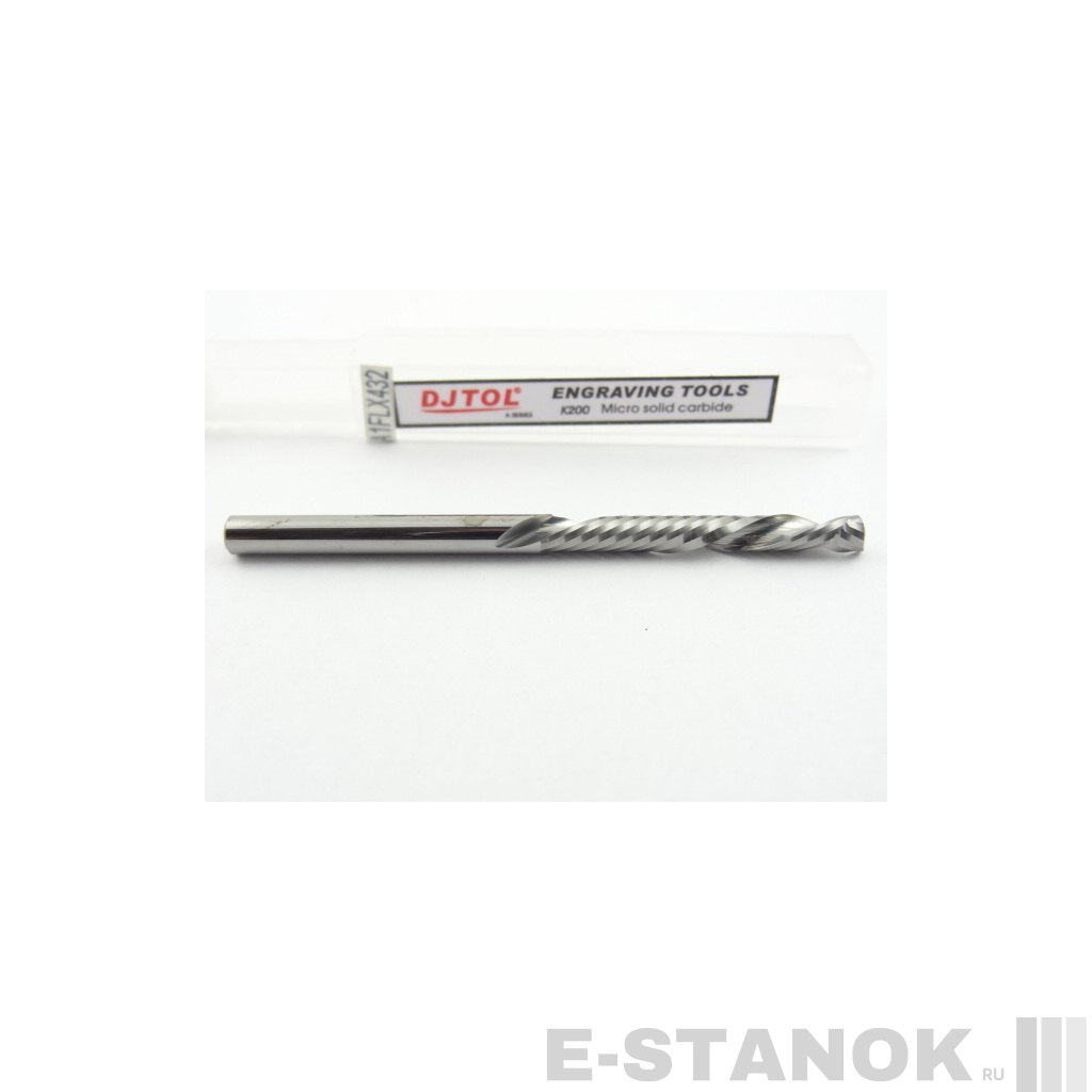 Однозаходная компрессионная фреза DJTOL A: диам. 4 мм, реж. длина 32 мм