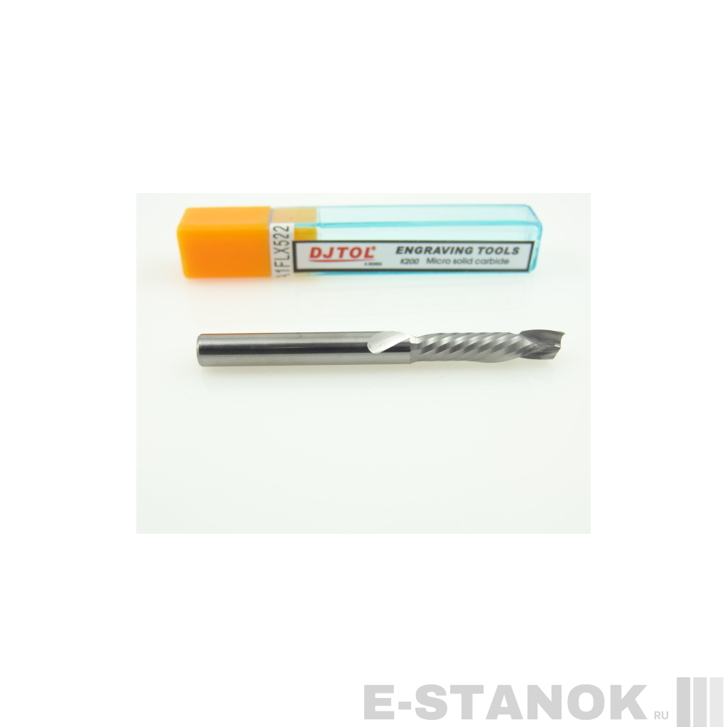 Однозаходная компрессионная фреза DJTOL A: диам. 5 мм, реж. длина 22 мм