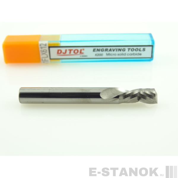 Однозаходная компрессионная фреза DJTOL A: диам. 6 мм, реж. длина 12 мм