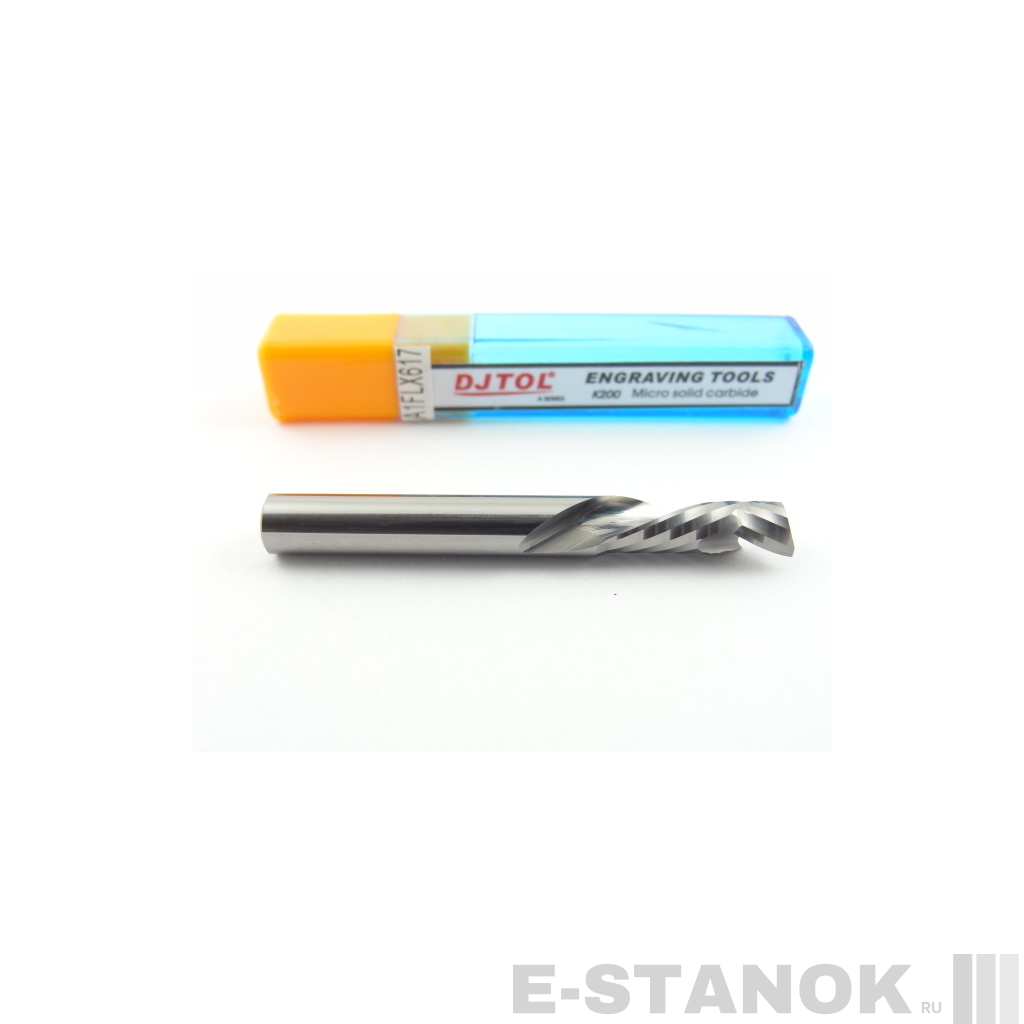 Однозаходная компрессионная фреза DJTOL A: диам. 6 мм, реж. длина 17 мм