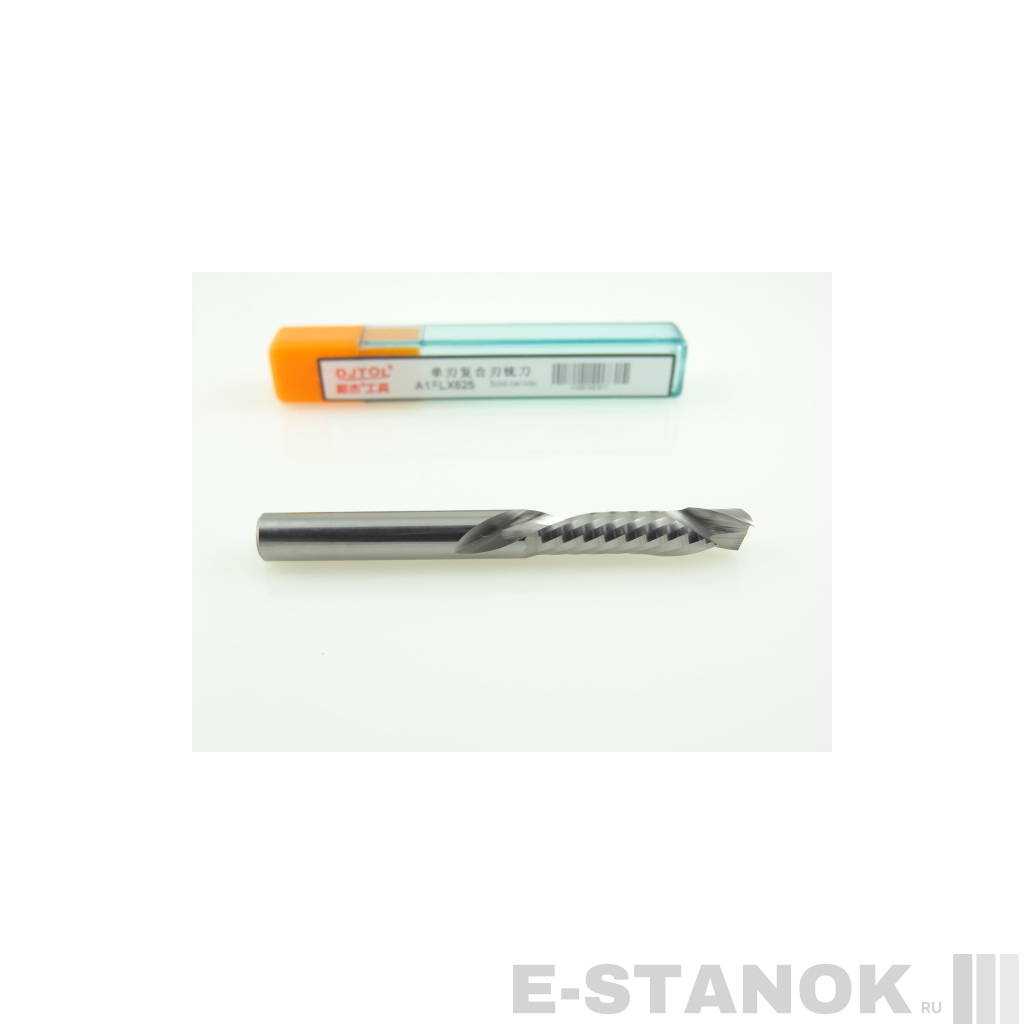 Однозаходная компрессионная фреза DJTOL A: диам. 6 мм, реж. длина 25 мм