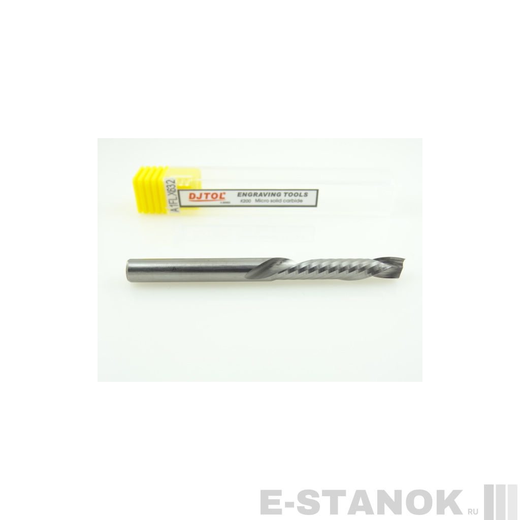 Однозаходная компрессионная фреза DJTOL A: диам. 6 мм, реж. длина 32 мм