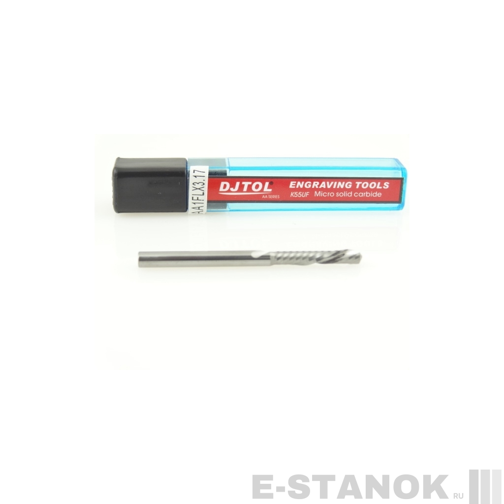 Однозаходная компрессионная фреза DJTOL AA: диам. 3.175 мм, реж. длина 17 мм