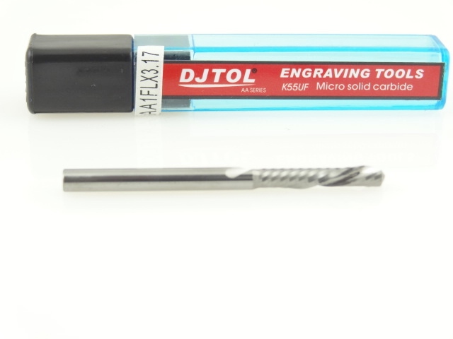 Однозаходная компрессионная фреза DJTOL AA: диам. 3.175 мм, реж. длина 17 мм