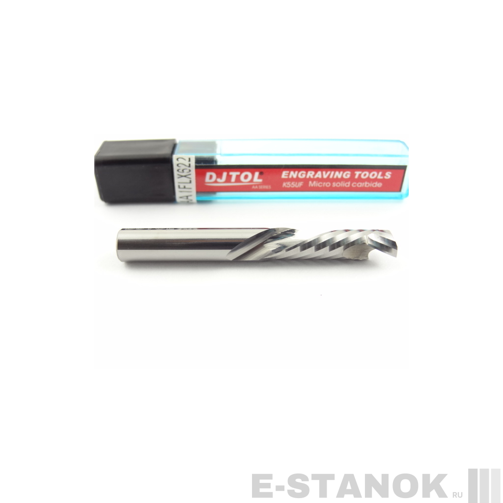 Однозаходная компрессионная фреза DJTOL AA: диам. 6 мм, реж. длина 22 мм