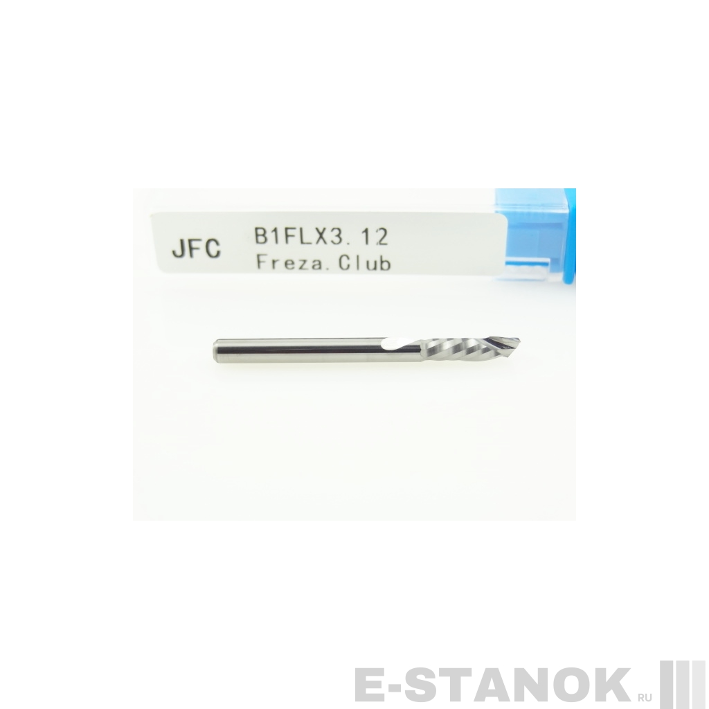 Однозаходная компрессионная фреза JFC: диам. 3.175 мм, реж. длина 12 мм
