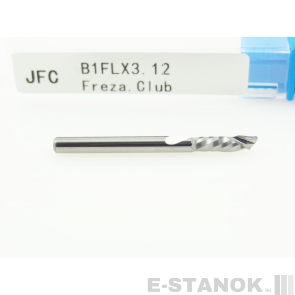Однозаходная компрессионная фреза JFC: диам. 3.175 мм, реж. длина 12 мм