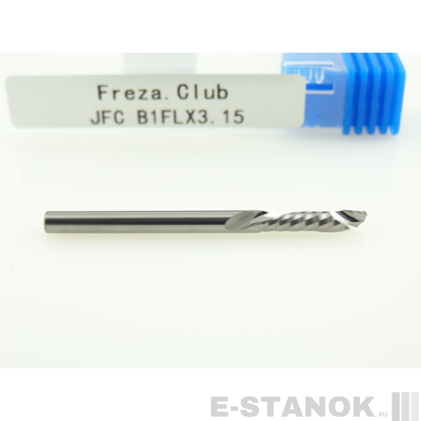 Однозаходная компрессионная фреза JFC: диам. 3.175 мм, реж. длина 15 мм