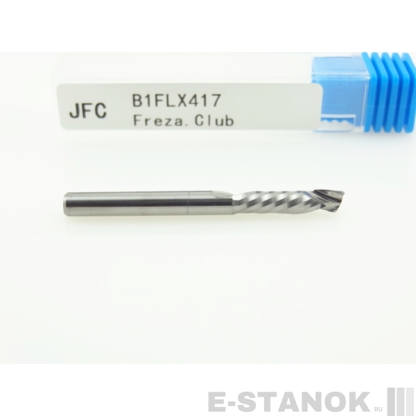 Однозаходная компрессионная фреза JFC: диам. 4 мм, реж. длина 17 мм
