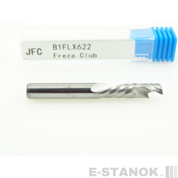 Однозаходная компрессионная фреза JFC: диам. 6 мм, реж. длина 22 мм