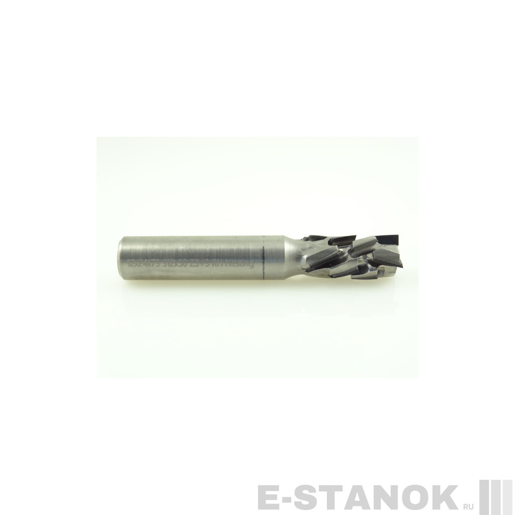 Трёхзаходная алмазная фреза для нестинга Альма: диам. 12 мм, реж. длина 24 мм