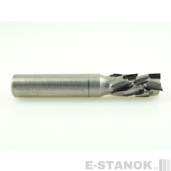 Трёхзаходная алмазная фреза для нестинга Альма: диам. 12 мм, реж. длина 24 мм