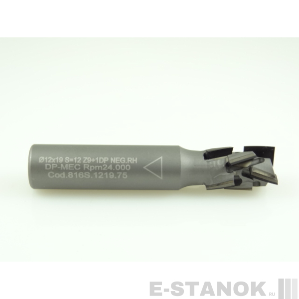 Трёхзаходная алмазная фреза для нестинга Utensil Centro: диам. 12 мм, реж. часть 19 мм