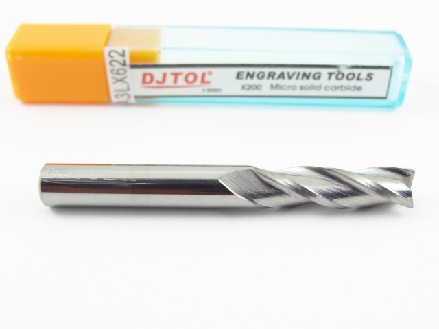 Трёхзаходная фреза DJTOL A: диам. 6 мм, реж. длина 22 мм Трёхзаходная фреза DJTOL A: диам. 6 мм, реж. длина 22 мм