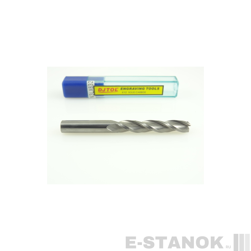 Трёхзаходная фреза DJTOL N: диам. 6 мм, реж. длина 32 мм